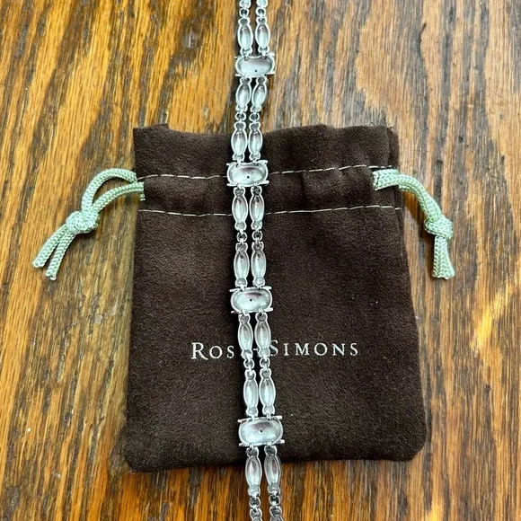 Ross-Simons Sterling Silver Beaded w/Diamond Accent Bracelet - Picture 2 of 7